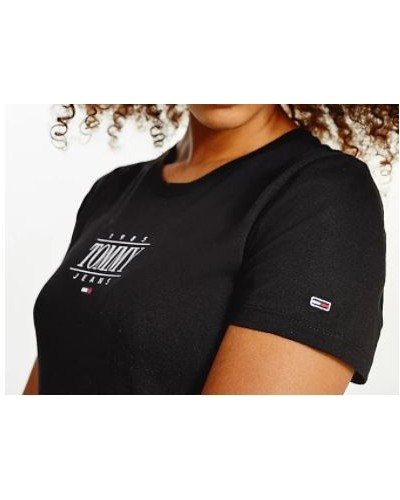 TOMMY HILFIGER T-SHIRT M/CORTA TJW SKINNY ESSENTIAL LOGO 1 TEE.BDS BLACK
