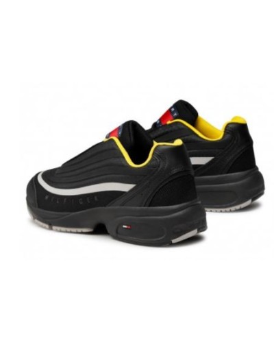 TOMMY HILFIGER SCARPE  SNEAKERS  HERITAGE MODERN MIX TJM RUNNER.BDS BLACK