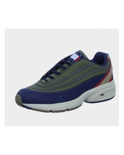 TOMMY HILFIGER SCARPE  SNEAKERS  HERITAGE MODERN MIX TJM RUNNER.RNB ARMY GREEN