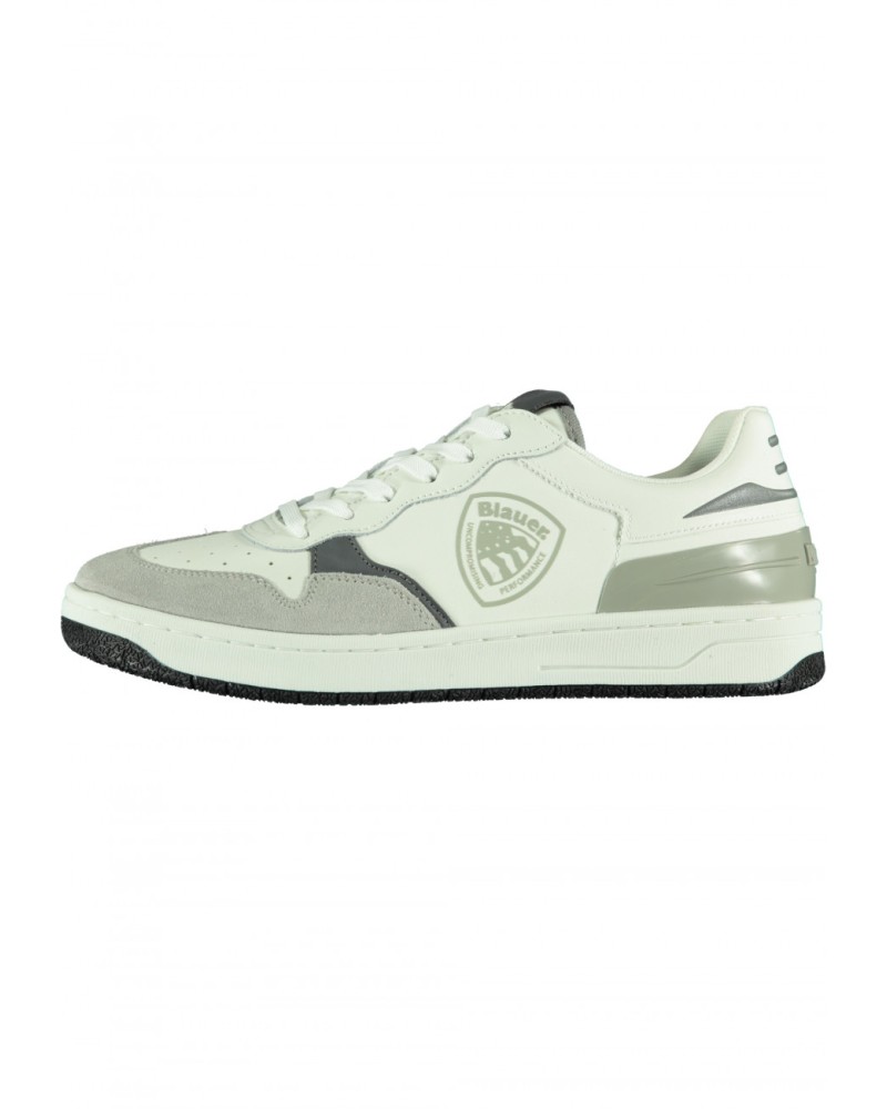 BLAUER SNEAKERS ECO LEATHER SUEDE.WGY WHITE/GREY