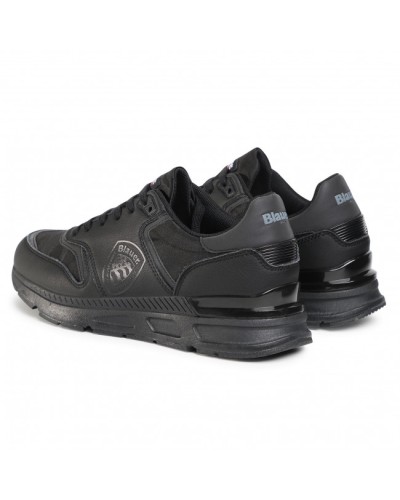 BLAUER SNEAKERS LEATHER/CAM NYLON.BLK BLACK