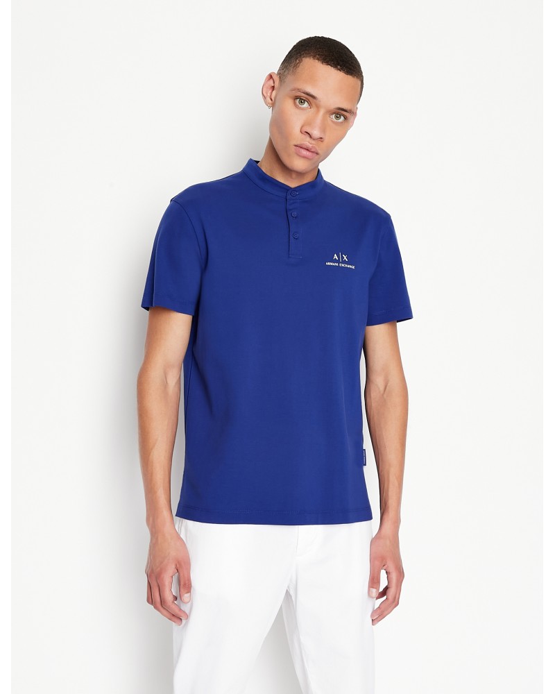 ARMANI AX POLO M/CORTA  100% COTTON.15BH DEEP ROYAL BLUE