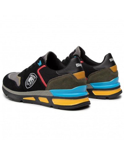 BLAUER SNEAKERS SUEDE/MESH RUNNING.FAN/BLK FANTASY/BLACK