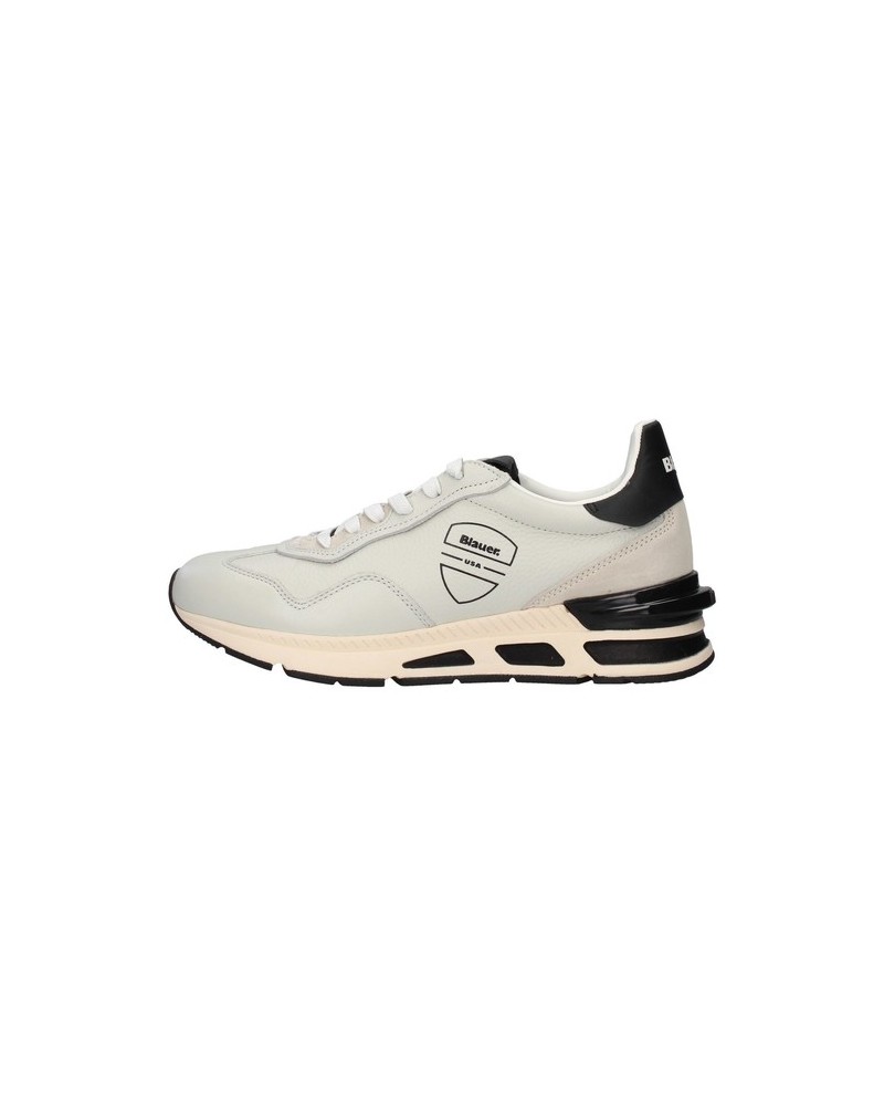 BLAUER SNEAKERS LEATHER RUNNING.WHI WHITE