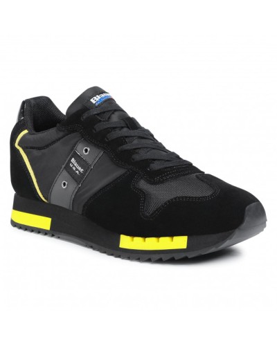 BLAUER SNEAKERS SUEDE MESH/RUNNING.BBK BLACK/BLACK