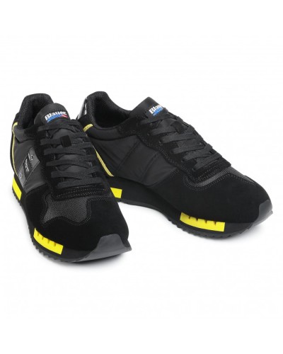 BLAUER SNEAKERS SUEDE MESH/RUNNING.BBK BLACK/BLACK