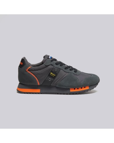 BLAUER SNEAKERS SUEDE MESH/RUNNING.DKG DARK GREY