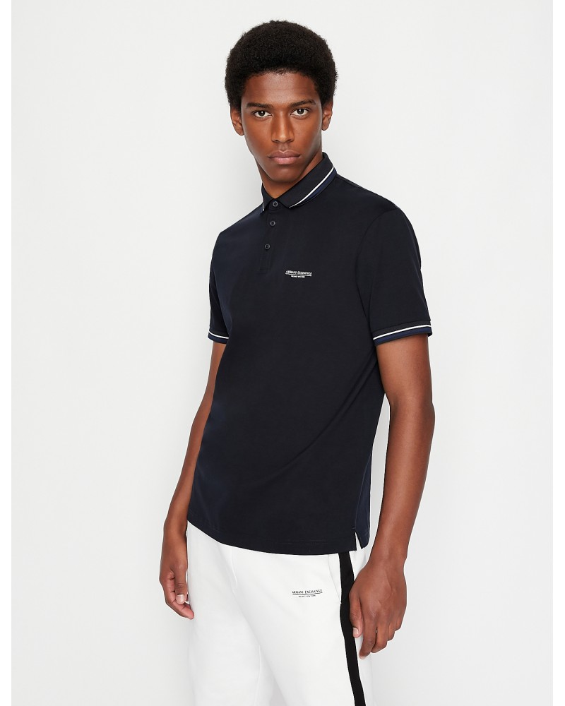 ARMANI AX POLO M/CORTA  100% COTTON.1583 DEEP NAVY