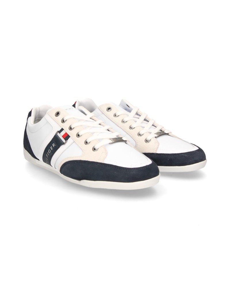 TOMMY HILFIGER SNEAKER CORPORATE  MATERIAL MIX CUPSOLE.020 RWB