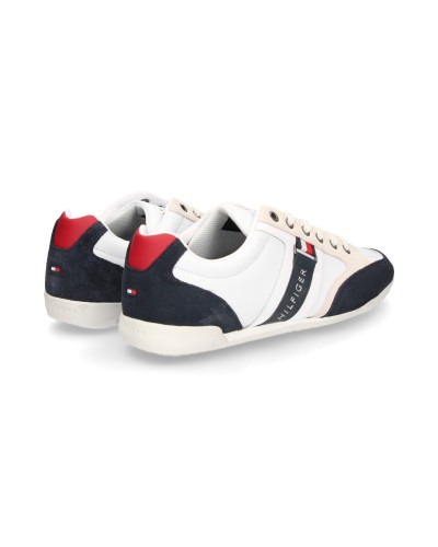 TOMMY HILFIGER SNEAKER CORPORATE  MATERIAL MIX CUPSOLE.020 RWB