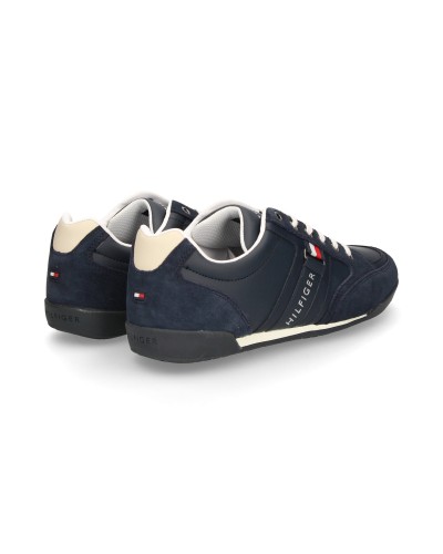 TOMMY HILFIGER SNEAKER CORPORATE  MATERIAL MIX CUPSOLE.403 MIDNIGHT
