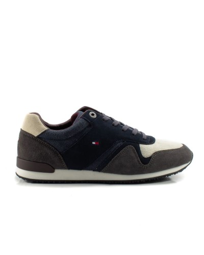 TOMMY HILFIGER SNEAKER ICONIC MATERIAL MIX RUNNER.403 MIDNIGHT