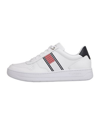 TOMMY HILFIGER SCARPA BASKET LOW CUPSOLE SNEAKER.YBR WHITE