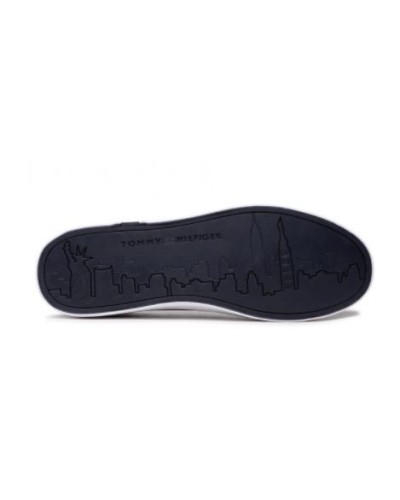 TOMMY HILFIGER SCARPE  SNEAKERS CORE WINTER LEATHER VULC.YBR WHITE