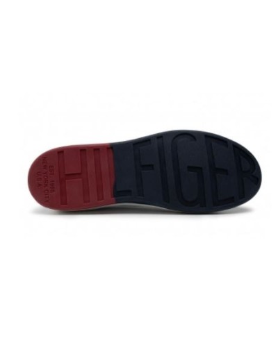 TOMMY HILFIGER SCARPE  SNEAKERS RETRO TENNIS CUPSOLE LEATHER.YBR WHITE