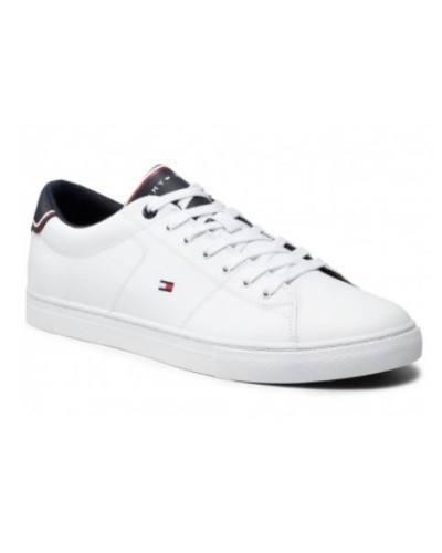 TOMMY HILFIGER SCARPE  SNEAKERS ESSENTIAL LATHER SNEAKER.YBR WHITE