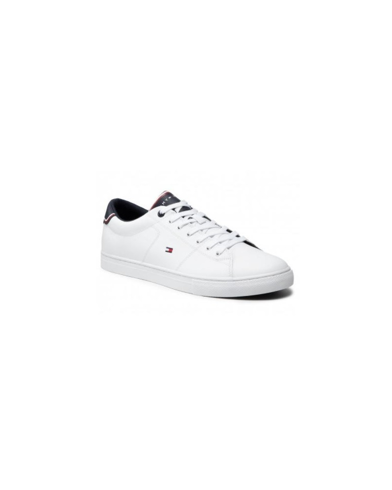 TOMMY HILFIGER SCARPE  SNEAKERS ESSENTIAL LATHER SNEAKER.YBR WHITE
