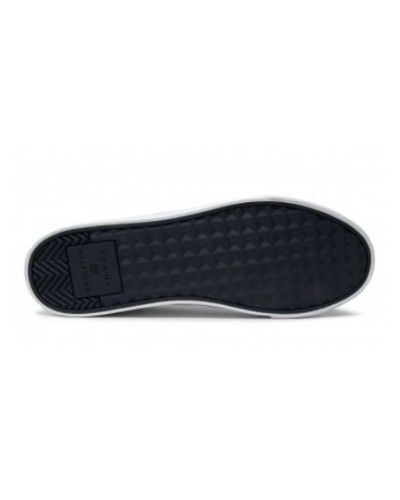 TOMMY HILFIGER SCARPE  SNEAKERS ESSENTIAL LATHER SNEAKER.YBR WHITE