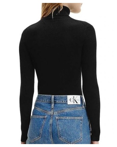 CKJeans MAGLIERIA LUPETTO MICRO BRANDING ROLL NECK SWEATER.ACJ MUSLIN