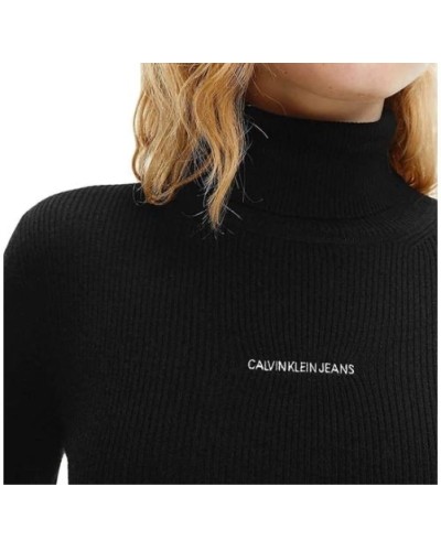 CKJeans MAGLIERIA LUPETTO MICRO BRANDING ROLL NECK SWEATER.ACJ MUSLIN
