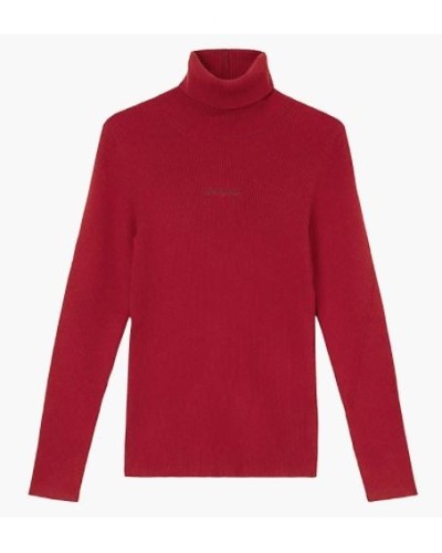CKJeans MAGLIERIA LUPETTO MICRO BRANDING ROLL NECK SWEATER.XKF VIRGINIA RED