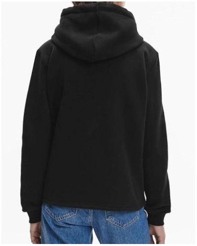 CKJeans FELPA C/CAPP GLOSSY MONOGRAM HOODIE.BEH CK BLACK