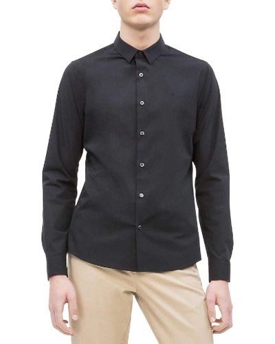 CKJeans CAMICIA LOGO SLIM STRETCH.099 CK BLACK