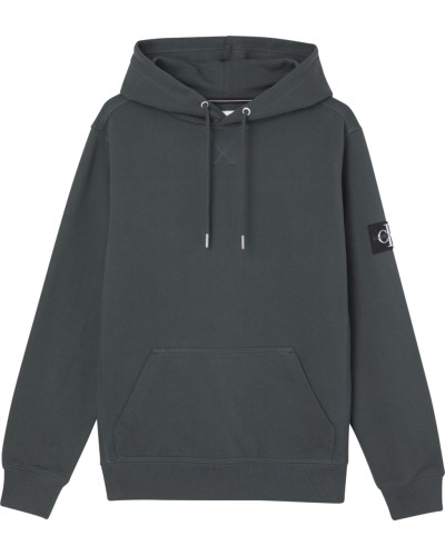 CKJeans FELPA C/CAPP MONOLOGO SLEEVE BADG.L7E DARK SEAWEED