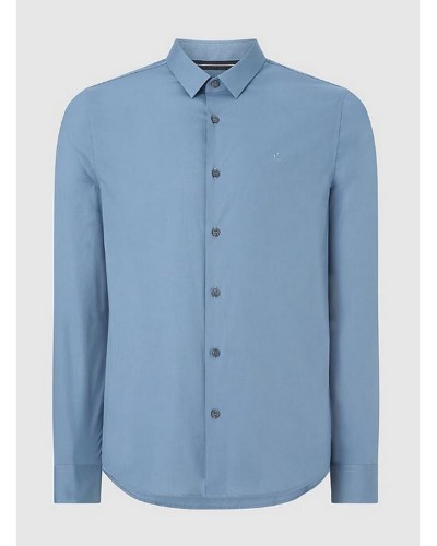 CKJeans CAMICIA CK CHEST LOGO SLIM STRETCH SHIRT.CCF BLUE MIRAGE