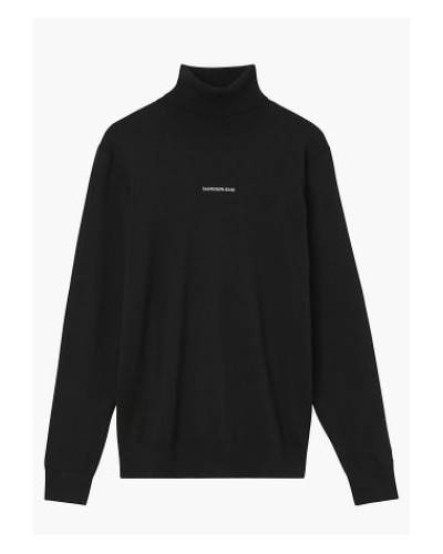 CKJeans MAGLIERIA C/ALTO MICRO BRANDING ROLL NECK SWEATER.BEH CK BLACK