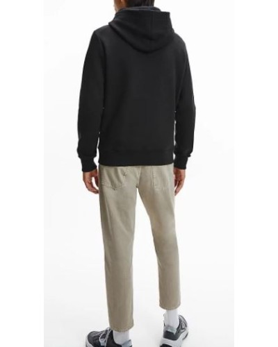CKJeans FELPA C/CAPP SEASONAL INSTITUTIONAL HOODIE.BEH CK BLACK