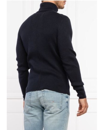 CKJeans MAGLIERIA C/ALTO MICRO BRANDING RIB ROLL NECK.CHW NIGHT SKY