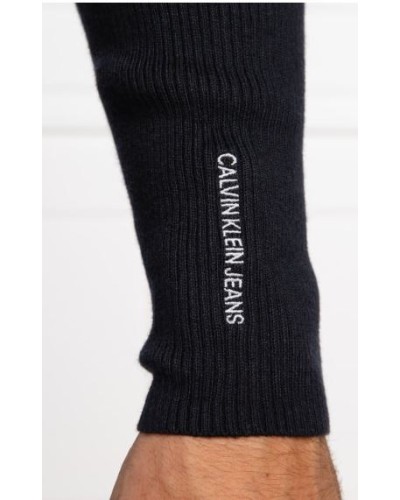 CKJeans MAGLIERIA C/ALTO MICRO BRANDING RIB ROLL NECK.CHW NIGHT SKY