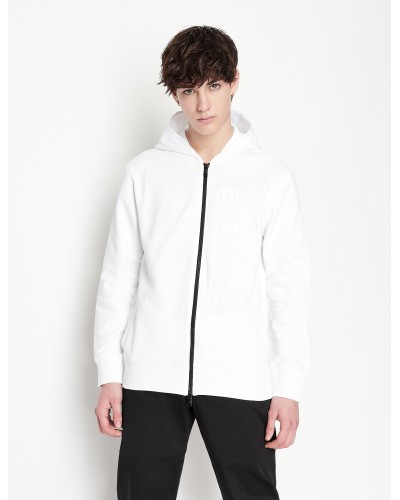 ARMANI AX FELPA C/CAPP  100% COTTON.1100 WHITE