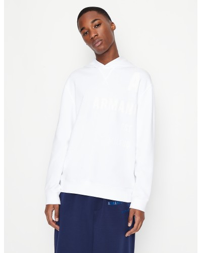 ARMANI AX FELPA C/CAPP  100% COTTON.1100 WHITE