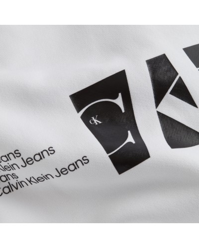 CKJeans FELPA PARICOLLO URBAN MULTI GRAPHIC.YAF BRIGHT WHITE YAF BRIGHT WHITE 
