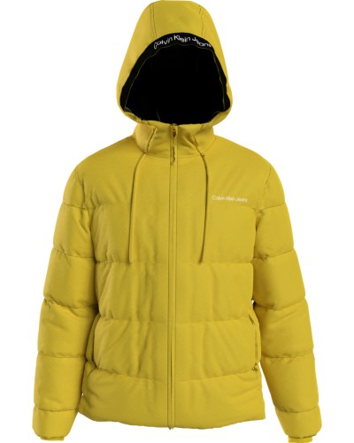 CKJeans GIUBBOTTO C/CAPP LOGO TAPE LW PADDED JACKET.ZH8 DUNE YELLOW
