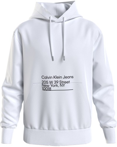 CKJeans FELPA C/CAPP CK ADDRESS LOGO HOODIE.YAF BRIGHT WHITE YAF BRIGHT WHITE 
