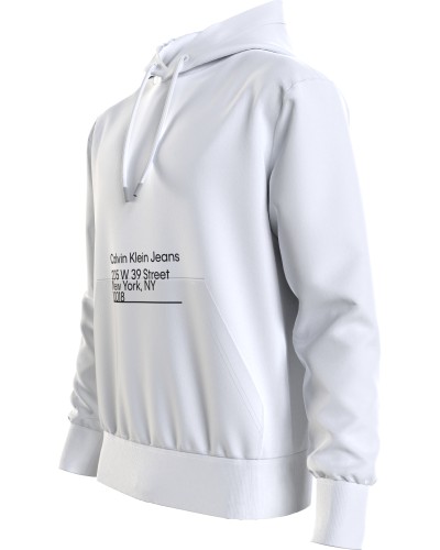 CKJeans FELPA C/CAPP CK ADDRESS LOGO HOODIE.YAF BRIGHT WHITE YAF BRIGHT WHITE 