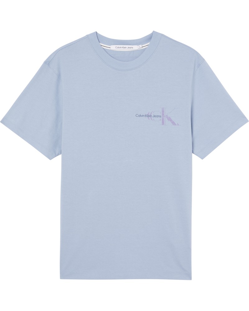 CKJeans T-SHIRT M/CORTA GLITCHED MONOLOGO BACK TEE.DAR ICELAND BLUE