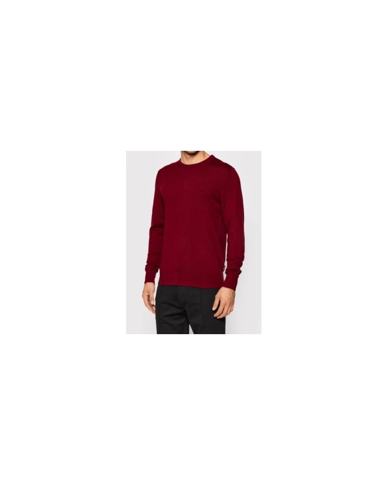 CKJeans MAGLIERIA  GIROCOLLO  SUPERIOR WOOL CREW SWEATER.XNH ROOF TILE RED