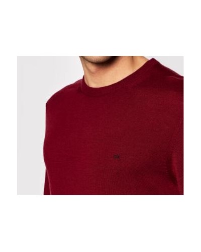 CKJeans MAGLIERIA  GIROCOLLO  SUPERIOR WOOL CREW SWEATER.XNH ROOF TILE RED