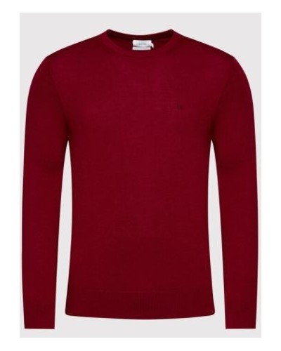 CKJeans MAGLIERIA  GIROCOLLO  SUPERIOR WOOL CREW SWEATER.XNH ROOF TILE RED