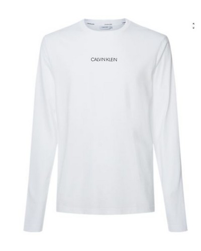 CKJeans MAGLIA LIQUID LOGO LONG SLEEVE.YAF BRIGHT WHITE YAF BRIGHT WHITE 