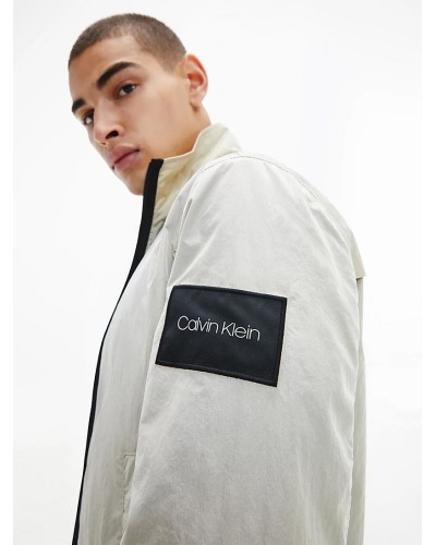 CKJeans GIUBBINO CRINKLE NYLON EASY.YAF BRIGHT WHITE YAF BRIGHT WHITE 