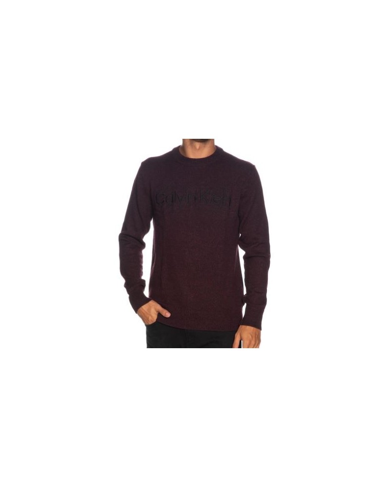CKJeans MAGLIERIA  GIROCOLLO  GRAPHIC EMBROIDERY SWEATER.XUU TAWNY PORT