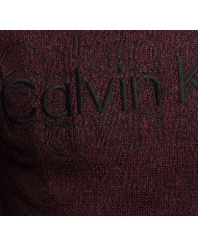 CKJeans MAGLIERIA  GIROCOLLO  GRAPHIC EMBROIDERY SWEATER.XUU TAWNY PORT