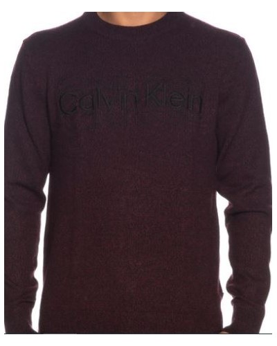 CKJeans MAGLIERIA  GIROCOLLO  GRAPHIC EMBROIDERY SWEATER.XUU TAWNY PORT
