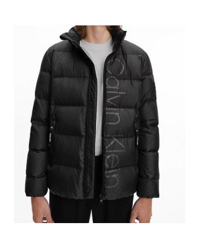 CKJeans GIUBBOTTO ZIP RECYCLED QUILTED BLOUSON.BEH CK BLACK