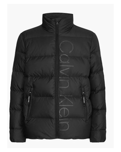 CKJeans GIUBBOTTO ZIP RECYCLED QUILTED BLOUSON.BEH CK BLACK